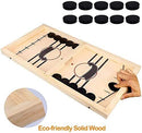 Hockey Table Game, Wooden Fast Sling Puck Game, Super Football Table Compatible with Sports Games