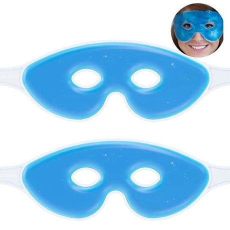 Reusable Cooling Eye Gel Mask Set 2 Pack Blue for Tired Eyes