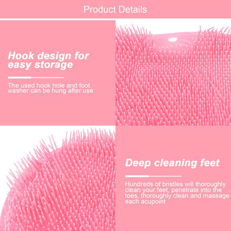 Foot Scrub Brush, Silicone Shower Brush for Cleaning and Massaging Feet