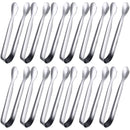 Small Stainless Steel Serving Tongs 12 Pack - Mini Sugar Tongs, Ice Tongs Compatible with Various Brands