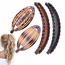4pcs Banana Clips for Thick Hair, Vintage Fishbone Hair Clips Hair Accessories Compatible with Curly Hair