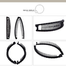 4pcs Banana Clips for Thick Hair, Vintage Fishbone Hair Clips Hair Accessories Compatible with Curly Hair
