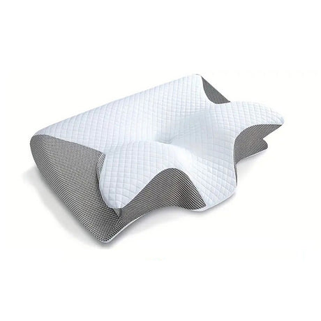 Neck Pillow for Pain Relief, Ergonomic Contour 2-in-1 Orthopedic Pillow, Light Gray, 1 Unit