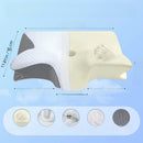 Neck Pillow for Pain Relief, Ergonomic Contour 2-in-1 Orthopedic Pillow, Light Gray, 1 Unit