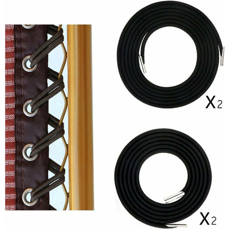 Folding Chair Accessories Black Drawstring Rubber Band Set 2 Long and 2 Short