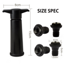 Vacu Vin Wine Saver Pump with Stoppers Black Keeps Wine Fresh