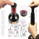 Vacu Vin Wine Saver Pump with Stoppers Black Keeps Wine Fresh
