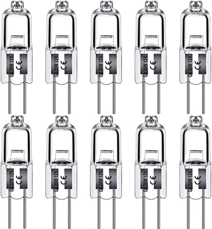 G4 Halogen Lamps 10W 12V Warm White 10-Pack