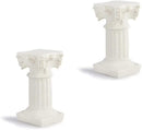 White Roman Greek Pillar Statue Modern Style Mini Resin Decoration for Indoor and Outdoor (1pc)