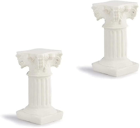 White Roman Greek Pillar Statue Modern Style Mini Resin Decoration for Indoor and Outdoor (1pc)