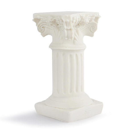 White Roman Greek Pillar Statue Modern Style Mini Resin Decoration for Indoor and Outdoor (1pc)