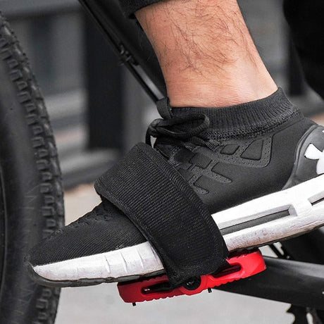 Universal Bicycle Pedal Straps, Adjustable Non-Slip Double Adhesive Toe Clips, 1 Pair Nylon Pedal Accessories