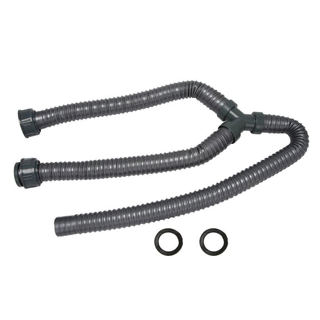 Washing Machine PVC Y-Shaped Drain Hose 1m Pipe Connector
