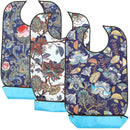 3 Pcs Adult Decorative Bibs with Adjustable Strap for Seniors Elderly