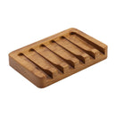 Teak Wood Soap Dish Holder 2pcs for Shower Bathroom Kitchen Compatible with Braun