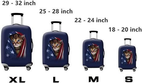 Suitcase Protective Cover Compatible with Cat B Cat B XL Fits 18-32 Inch Luggage