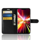 Huawei Mate 20 Lite Case Synthetic Leather Silicone Wallet Stand Cover - Black