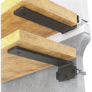 Black Heavy Duty Floating Shelf Brackets Heavy Duty Wall Mounted Shelf Brackets 75kg Load Capacity 10cm Length 6-Pack