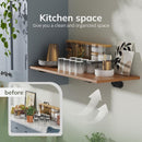 Black Heavy Duty Floating Shelf Brackets Heavy Duty Wall Mounted Shelf Brackets 75kg Load Capacity 10cm Length 6-Pack