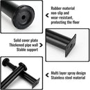 Furniture Legs Black 4 pcs Adjustable 18-30 cm with 18 Screws Metal Cabinet Feet for Sofa Table Chair