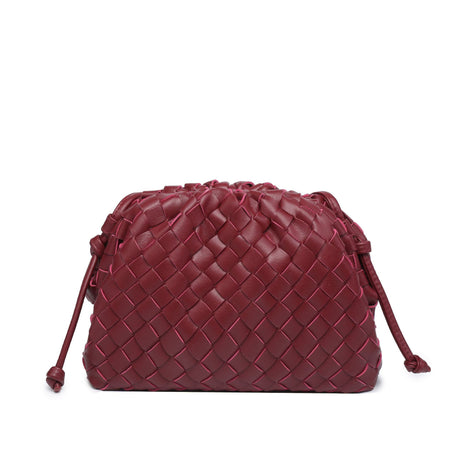 Cloud Backpack Crinkle Dumpling Handbag MJ51 Wine Red 22 x 9 x 14 cm Ladies Cow Leather Shoulder Bag
