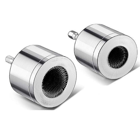 2-Pack Copper Pipe Cleaning Brush, Full-Metal HVAC Pipe Cleaning Brush with 1/4in Shaft for Drill Power