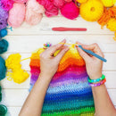 Crochet Kit with Needles, Stitch Markers, Tape Measure - 45-Piece Multicolor Knitting Set