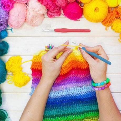 Crochet Kit with Needles, Stitch Markers, Tape Measure - 45-Piece Multicolor Knitting Set