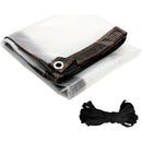 PVC Clear Waterproof Tarpaulin Roof Overlay Panel with Eyelets and Rope 2m x 3m