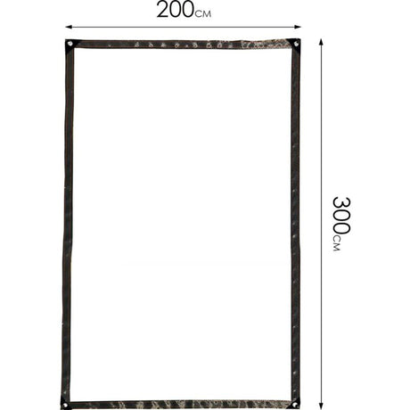 PVC Clear Waterproof Tarpaulin Roof Overlay Panel with Eyelets and Rope 2m x 3m