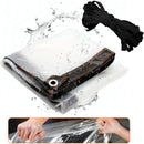 PVC Clear Waterproof Tarpaulin Roof Overlay Panel with Eyelets and Rope 2m x 3m