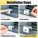 Sliding Window Locks 4pcs Adjustable Security with Oral-B Compatible Reinforced Aluminum Alloy for Sliding Doors and Windows
