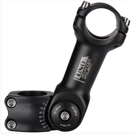 31.8 Adjustable Stem 110mm 0-60 Degree for Mountain Bike Road Bike, Compatible with Most Brands
