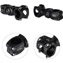 31.8 Adjustable Stem 110mm 0-60 Degree for Mountain Bike Road Bike, Compatible with Most Brands