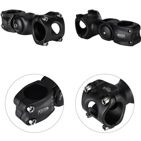 31.8 Adjustable Stem 110mm 0-60 Degree for Mountain Bike Road Bike, Compatible with Most Brands