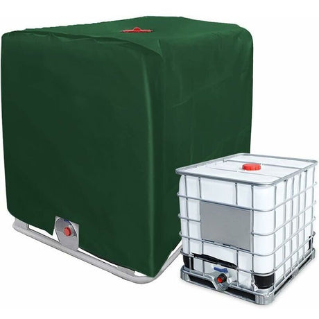 GU.B/bon IBC Tank Cover Tarpaulin for 1000L Container, 116 x 100 x 120 cm Water Tank Cover Anti-UV Anti-Rain Green