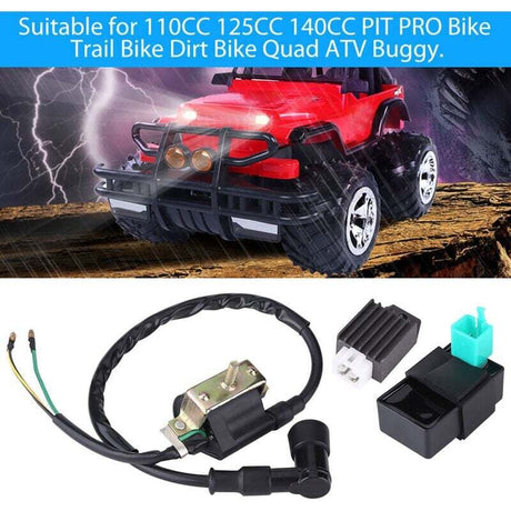 Ignition Coil CDI Regulator Compatible with 110cc 125cc 140cc Trail Dirt Bike Quad ATV DEBUNS
