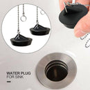 Universal Sink Stopper with Ball Chain and Hook for Sink or Bathtub, Stainless Steel