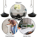 Universal Sink Stopper with Ball Chain and Hook for Sink or Bathtub, Stainless Steel