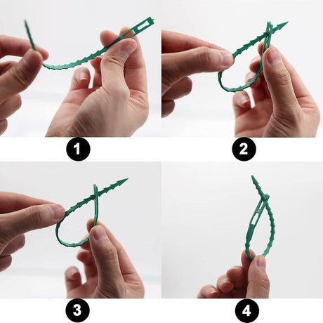Plant Ties Adjustable Garden Supports 160 pcs Flexible Plastic Ties 3 Sizes for Shrubs Plants