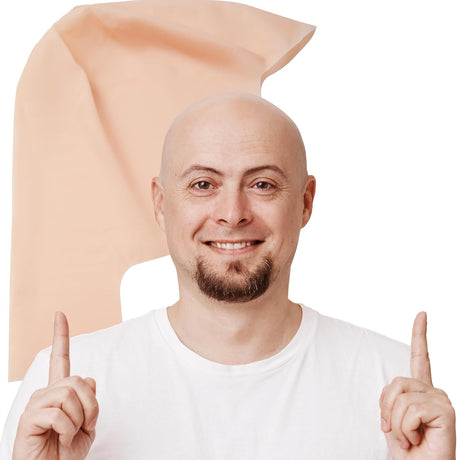 Bald Wig Halloween Costume Accessories Bald Latex Wig Hat for Men and Women
