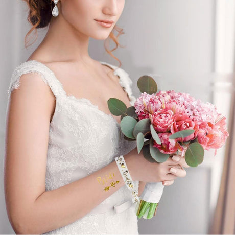Heart Shaped Sunglasses Set with Bracelet and Tattoo Stickers in Black for Bride to Be Accessories