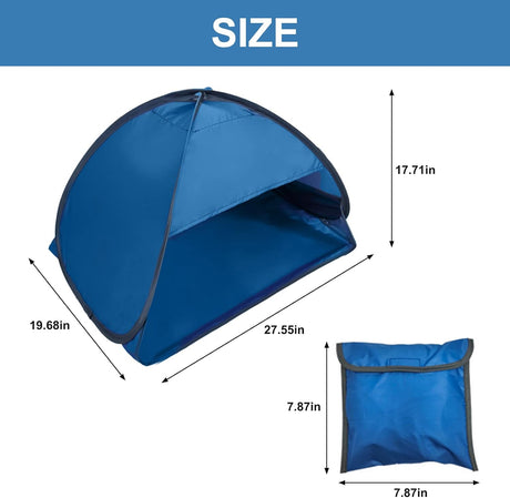 Beach Shelter Blue Portable Pop-up Tent Anti-UV Windproof for Small Pets Dogs Cats