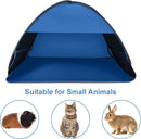 Beach Shelter Blue Portable Pop-up Tent Anti-UV Windproof for Small Pets Dogs Cats