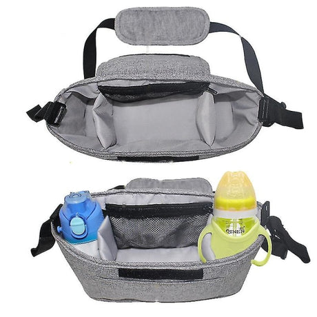 Stroller Organizer Bag Large Storage Compatible with All Strollers Black