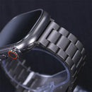 Stainless Steel Band Compatible with Apple Watch Series 9 8 7 6 5 49mm 45mm 44mm 42mm Black Metal Bracelet
