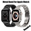 Apple Watch Band Compatible with Series 9 8 7 6 5 Stainless Steel Metal Bracelet Silver 49mm 45mm 44mm 42mm