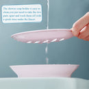Pink Soap Dish Set 2-Pack Non-Slip Plastic Soap Holder with Drip Tray Easy Clean Soap Saver
