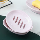 Pink Soap Dish Set 2-Pack Non-Slip Plastic Soap Holder with Drip Tray Easy Clean Soap Saver
