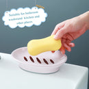 Pink Soap Dish Set 2-Pack Non-Slip Plastic Soap Holder with Drip Tray Easy Clean Soap Saver